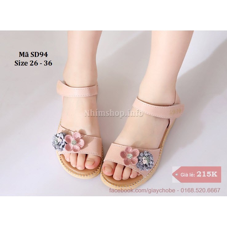 Sandal bé gái 3 - 12 tuổi SD94