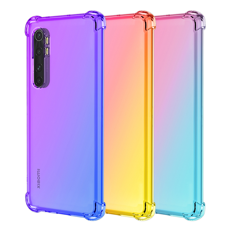 Ốp Điện Thoại Tpu Trong Suốt Hai Màu Chống Rơi Chống Sốc Cho Xiaomi Note 10 Lite X6 A2 Redmi 9 9c 9a