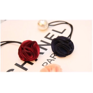 🌸Buộc tóc hoa hồng voan
