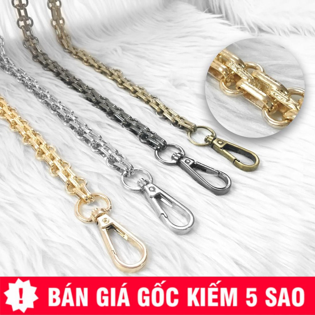 Dây Xích Túi Xách Chuỗi 3 Hàng 12mm Khắc Hoa Văn