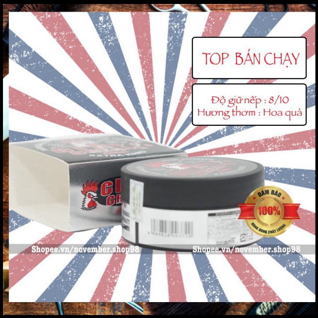 [FullBox-Tem] Sáp Vuốt Tóc Nam Chính Hãng ClayCream U.S.A siêu giữ nếp + dưỡng ẩm| keo &amp; wax chính hãng | november