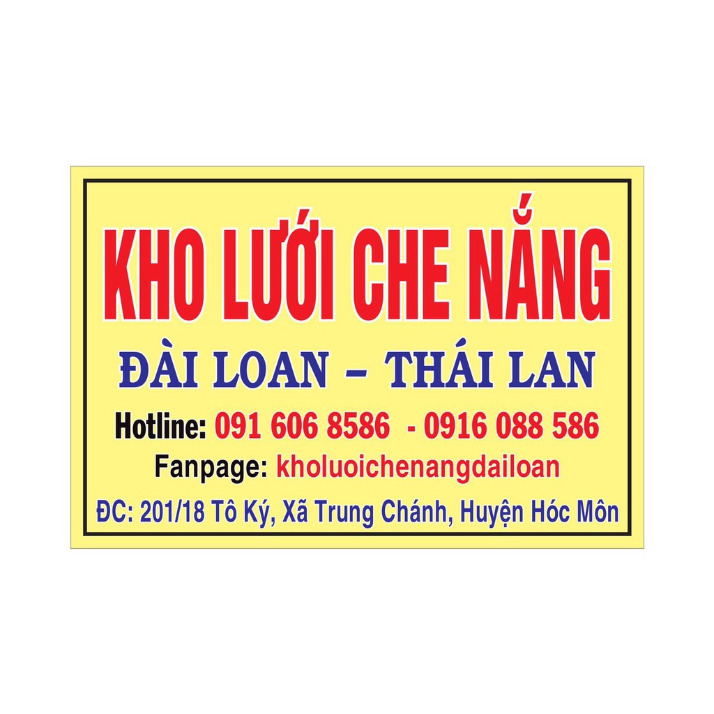 Lưới Thái Lan đen viền xanh che nắng 70% khổ 3M độ dài cắt theo số lượng dùng che Lan, che mát ban công độ bền 5-7 năm