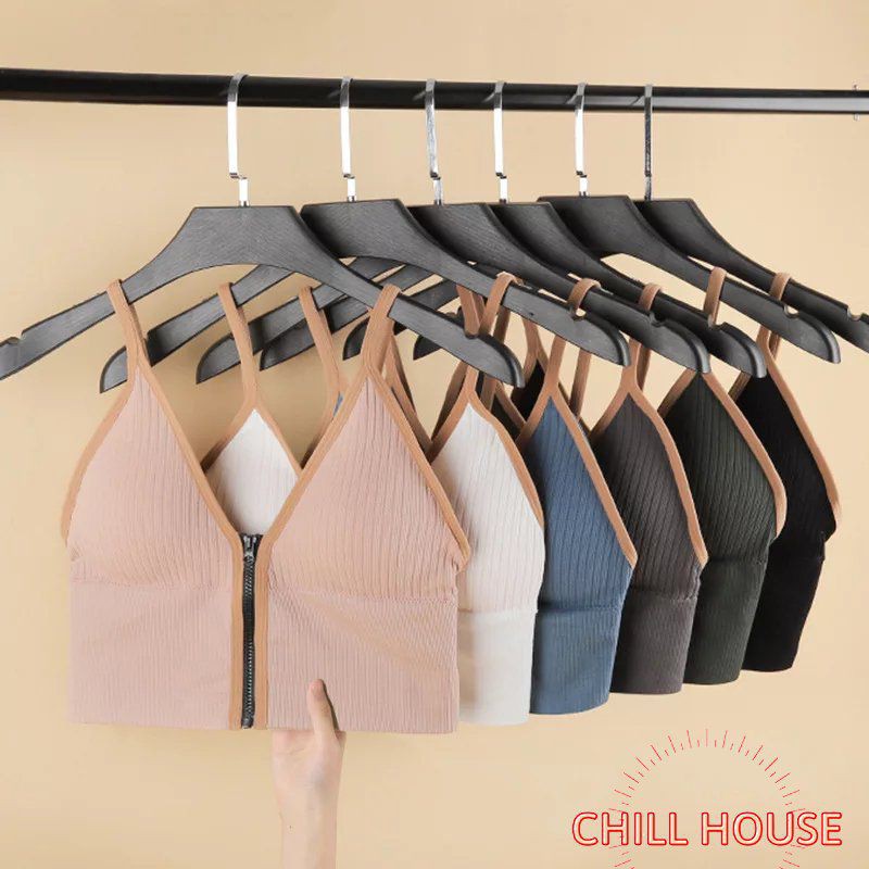Áo Bra Kéo Khoá Khoét Sâu Sexy, Sẵn Mút Ngực Cao Cấp B 605 - CHILLHOUSE