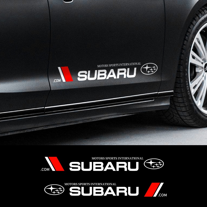 Bộ 2 Miếng Dán Logo Cho Cửa Xe Hơi Subaru WRX BRZ DRL XV STI Impreza Forester