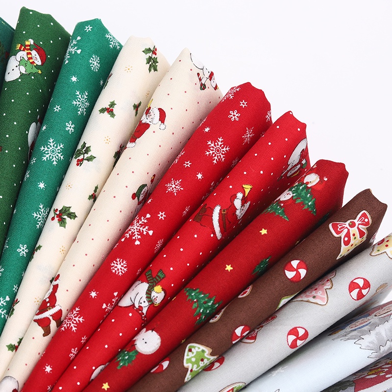 Vải cotton 100% tự nhiên🍒Lecien🍒khổ vải 110cm, GIÁNG SINH , NOEL - vải đẹp handmade, quilt,may quần áo, túi, mũ cao cấp