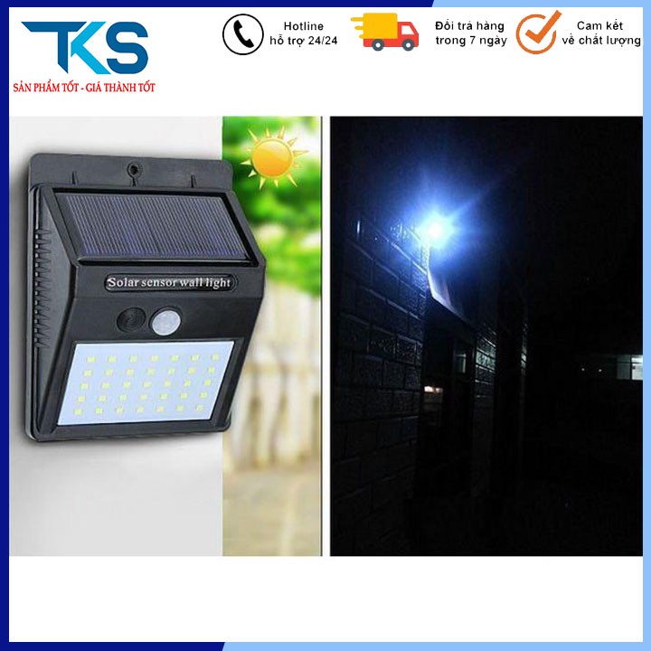 Đèn năng lượng mặt trời Solar 20 LED siêu sáng 3 chế độ sáng thông minh tiết kiệm điện năng