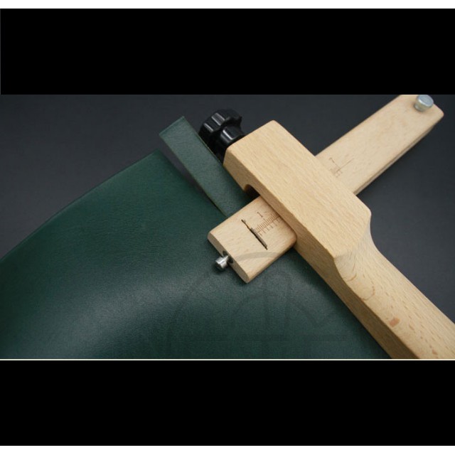 Dao cắt dây lưng da cán gỗ - dụng cụ làm đồ da handmade