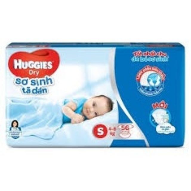 Tã dán sơ sinh Huggies size S 56 miếng