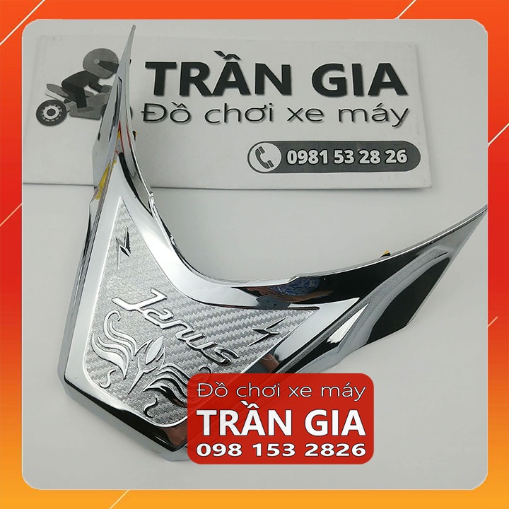 Ốp đèn soi biển số xe JANUS 2016-2017-2018-2019-2022021-2022-2023 cóc đèn xi inox - phụ kiện trang trí đồ kiểng