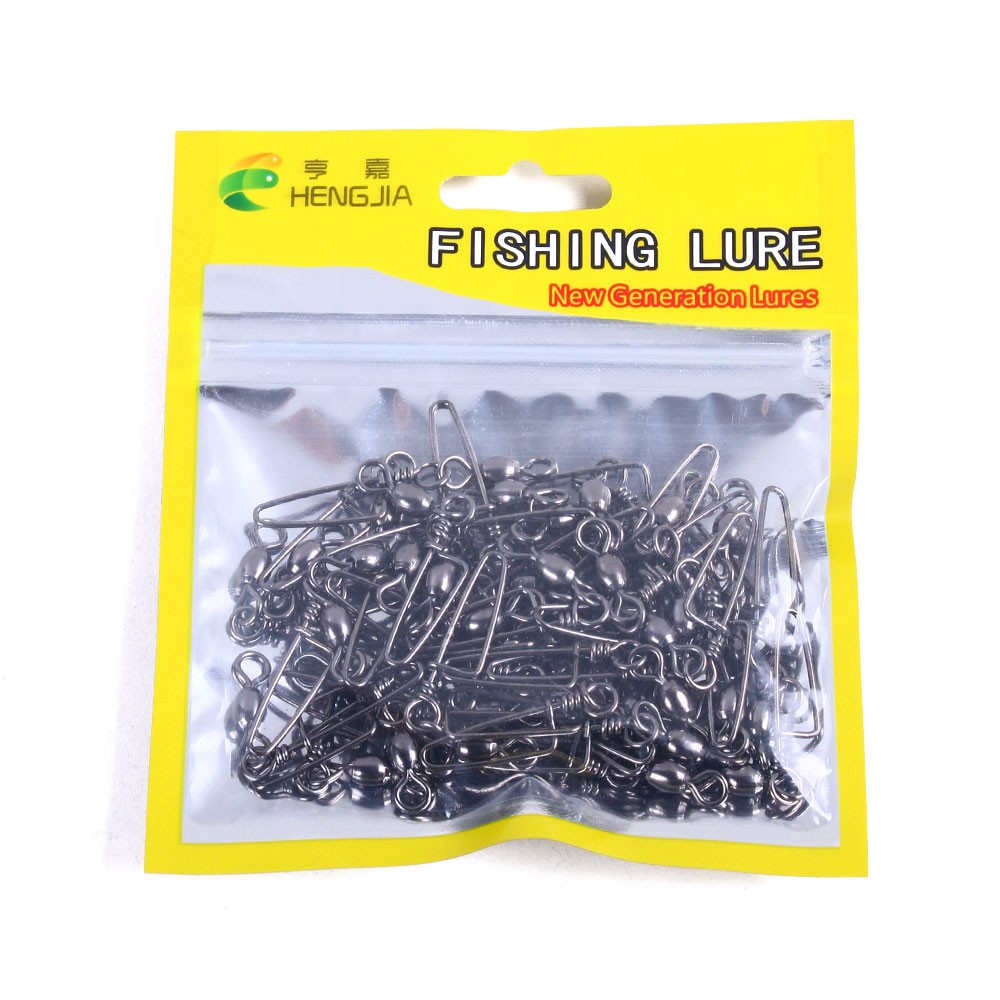 Set 50 khóa dây câu cá HENGJIA bằng thép không gỉ 1-10