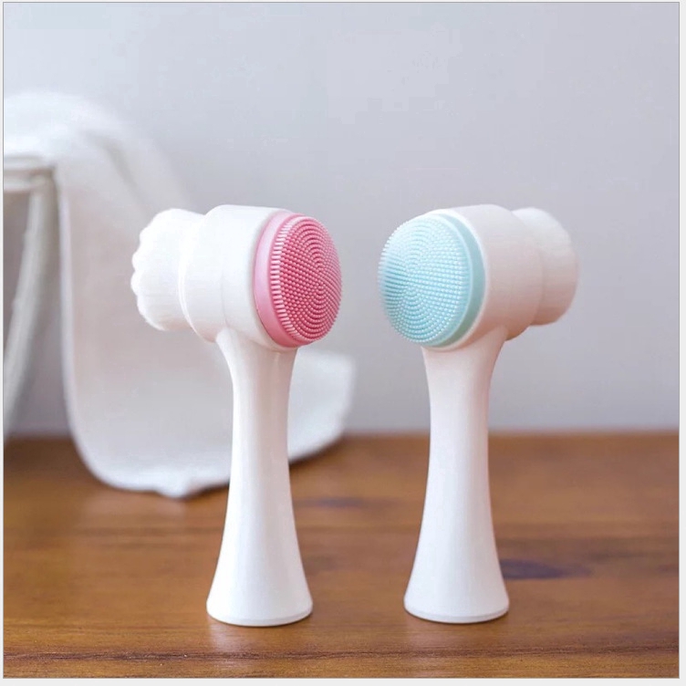 Cọ rửa mặt massage thu nhỏ lỗ chân lông cầm tay thiết kế hai đầu | BigBuy360 - bigbuy360.vn