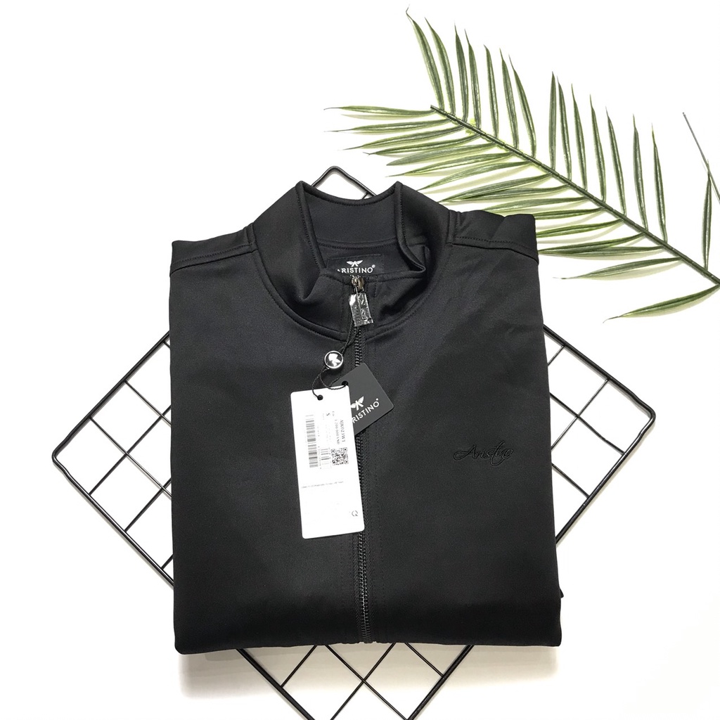 Áo khoác nam  2 lớp Aristino bo tay bo gấu cổ dựng nam tính  AJK023W1