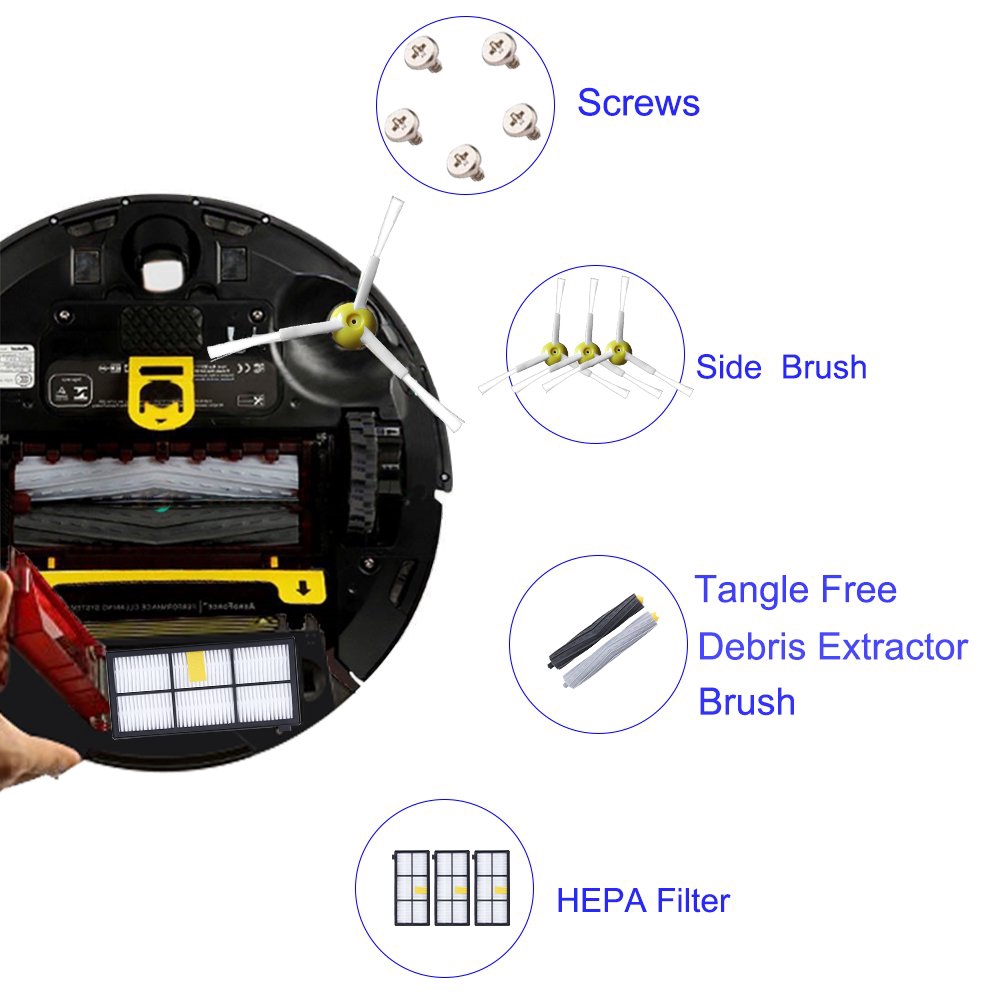 Bộ Linh Kiện Thay Thế Cho Irobot Roomba Series 805 860 870 871 880 890 960
