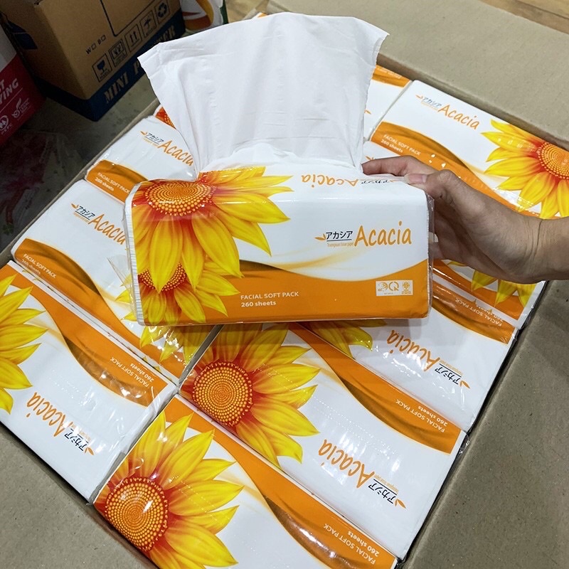 GIẤY RÚT LỤA CAO CẤP ACACIA 260 tờ 2 lớp