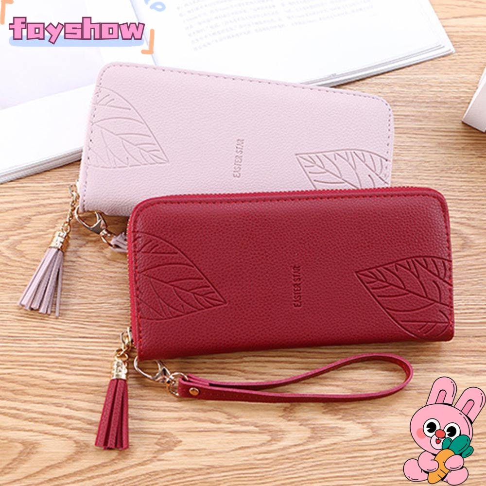 Ví Dài Có Dây Kéo In Họa Tiết Chiếc Lá Xinh Xắn