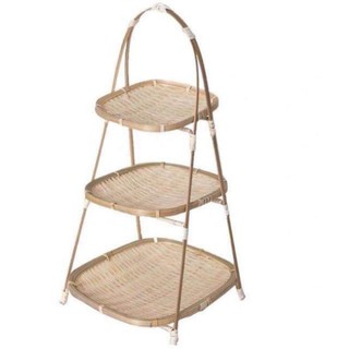 Xưởng SX- Kệ mẹt tre 3 tầng hình vuông -Tre Việt