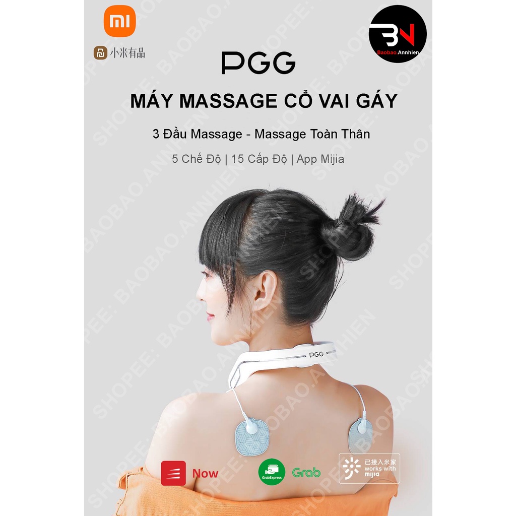 Máy massage cổ vai gáy Xiaomi PGG P5B, 5 chế độ massage điều khiển qua app mihome