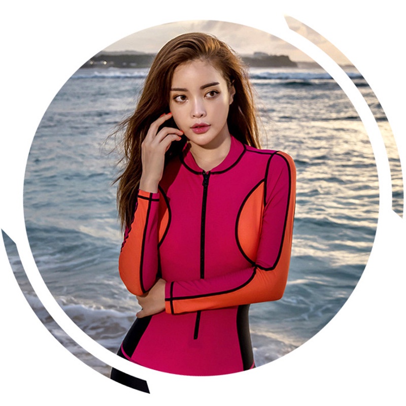 Toàn thân dài tay áo tắm phụ nữ áo tắm liền thân quần bơi lặn lướt sóng áo tắm