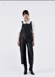 (Sẵn)Quần yếm da Zara auth canh sale