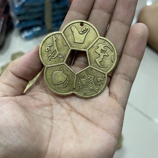 Đồng Xu Mai Hoa Kim Tiền Phong Thủy May Mắn Lớn DK 5.5 cm