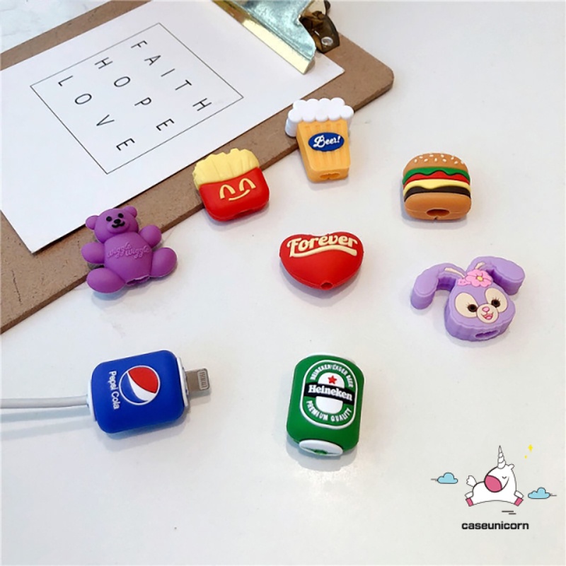 Phụ kiện bảo vệ đầu dây cáp kiểu hoạt hình dễ thương