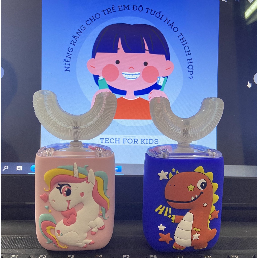 Bàn chải điện cho bé Unicorn cao cấp giúp bé vệ sinh răng miệng, loại bỏ mảng bám trên răng hiệu quả Momby Shop