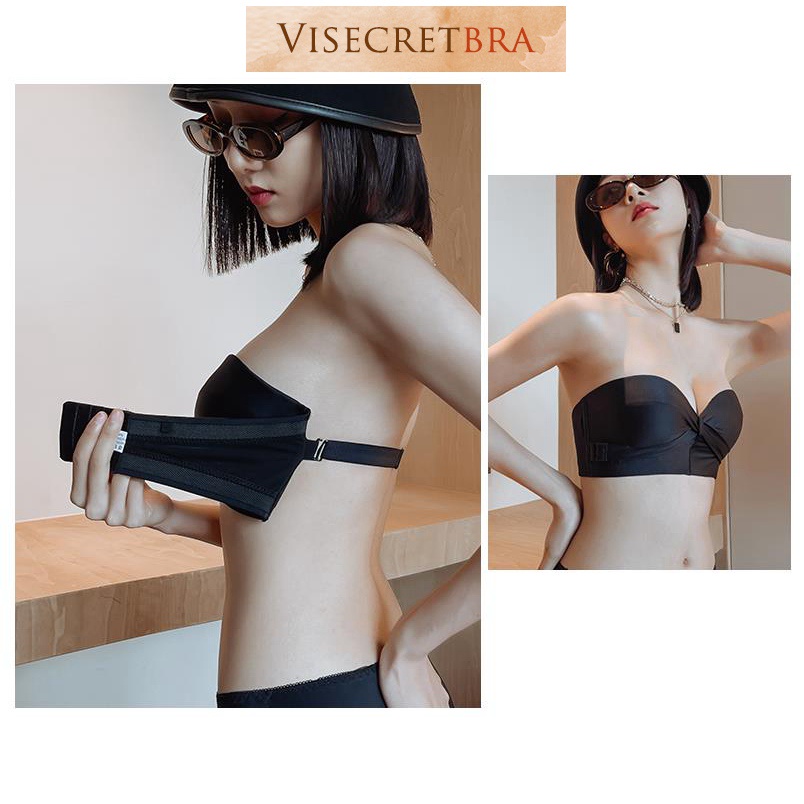 Áo Ngực Không Dây Nâng Ngực Cao Cấp Chống Tụt Có Khóa Cài Gom Ngực Tạo Khe Sexy Bra Quây Cúp Gọng Sườn 220795