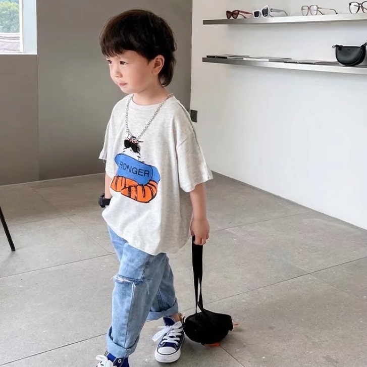 Quần Jeans Rách Thời Trang Cho Bé Trai 3-15 Tuổi