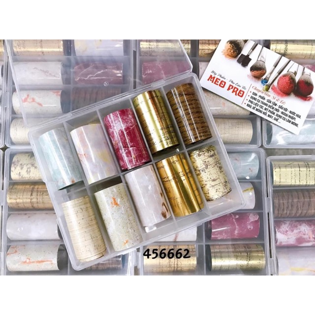 Foil trang trí móng tay chân mã 456662 và 456663