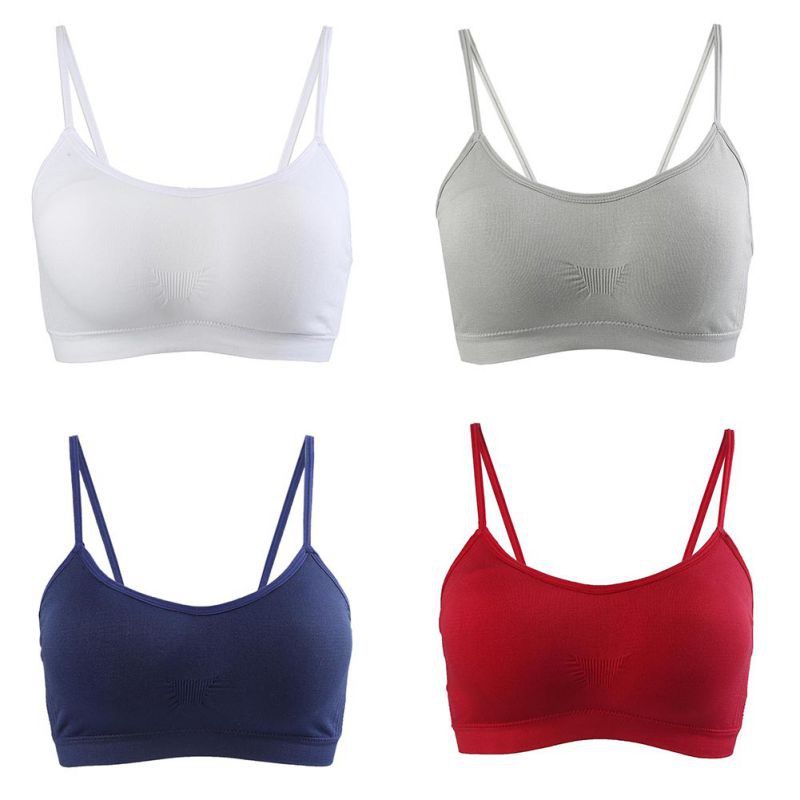 Áo bra thể thao hai dây màu trơn | BigBuy360 - bigbuy360.vn