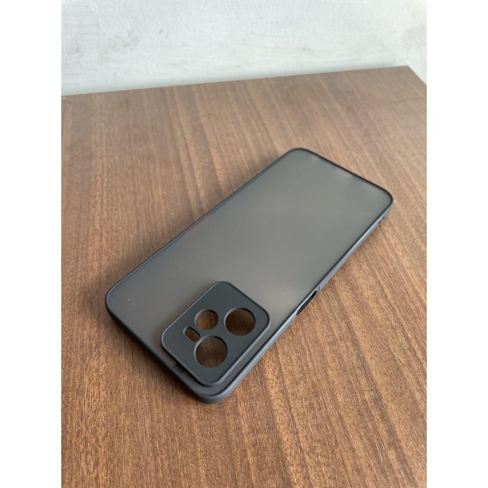 Ốp lưng nhám cho Realme C35 viền dẻo, lưng chống bán vân tay