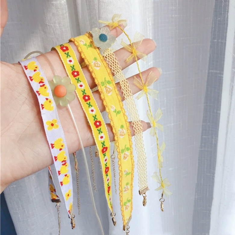 Vòng Cổ choker Ngắn Màu Vàng Thời Trang Phong Cách Nhật Bản Cho Nữ