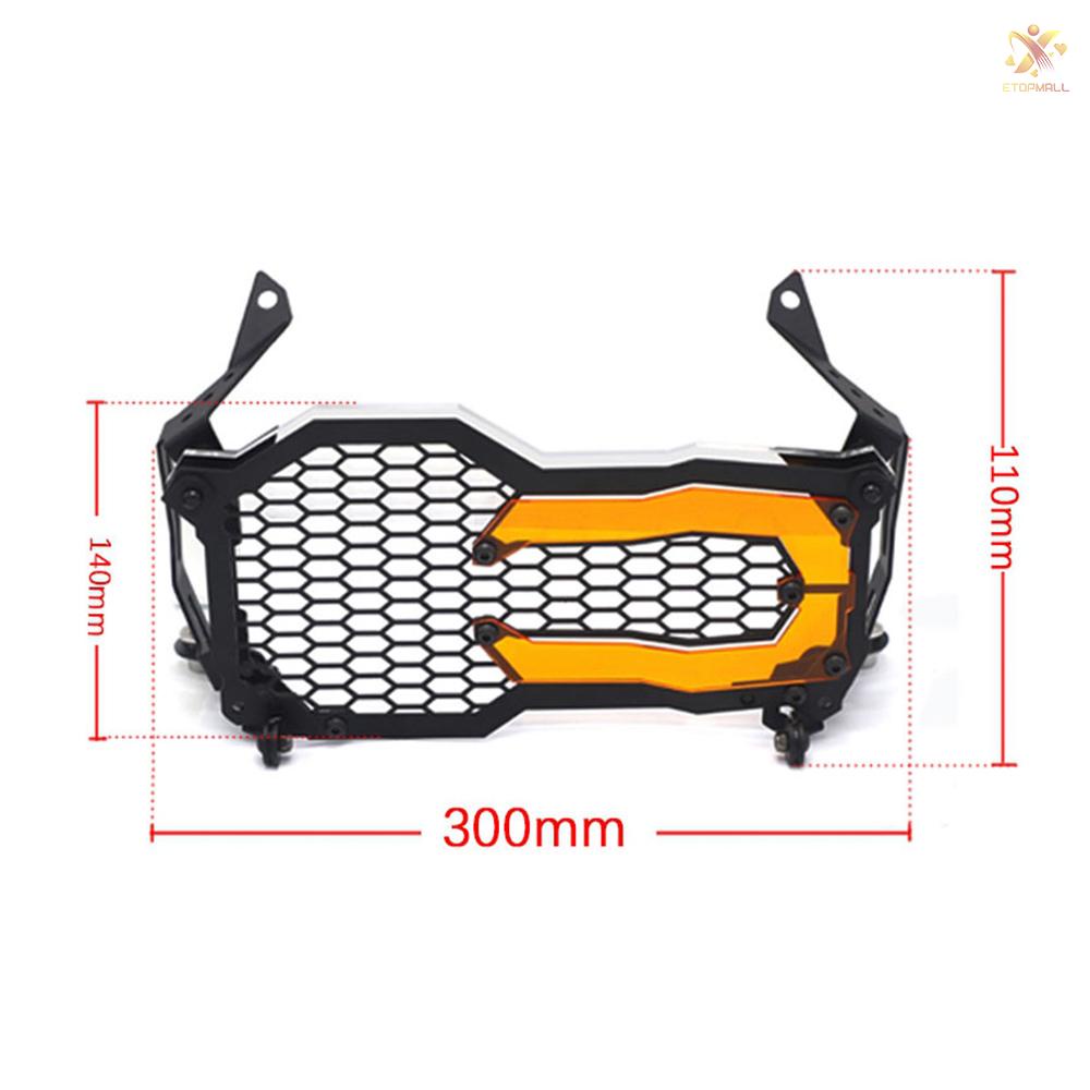 ET Motorcycle Headlight Headlamp Guard Protective Grill Cover with 1 Lamp Slice Replacement for BMW R1200 R1250 GS ADV