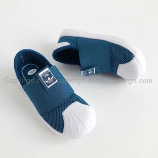 Giày bé trai slip on siêu nhẹ màu xanh