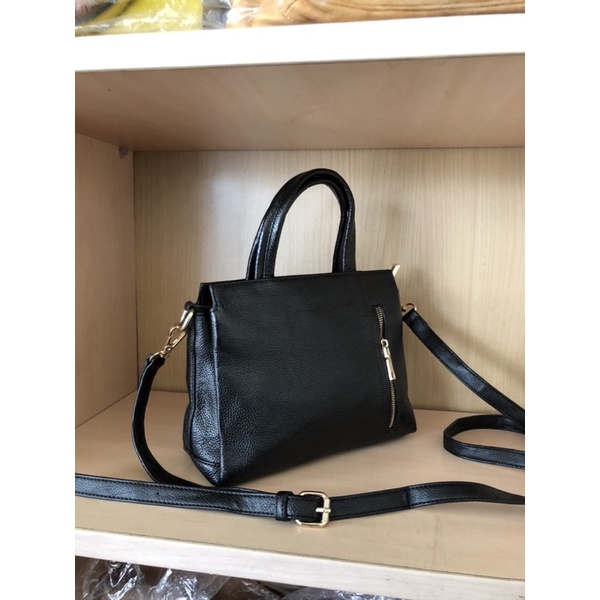 Túi công sở cầm tay đeo chéo màu đen