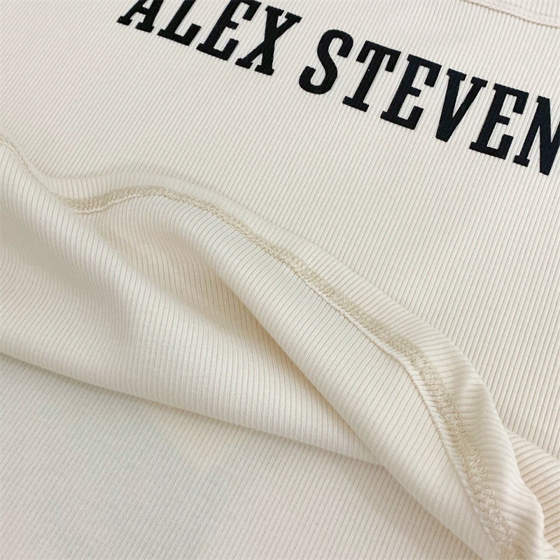 Áo tanktop COZOKC không tay cổ chữ U dáng ôm in chữ