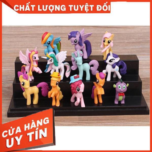 Ngựa Pony thiên thần set 12 con loại to | Ngựa thiên thần Poly loại to