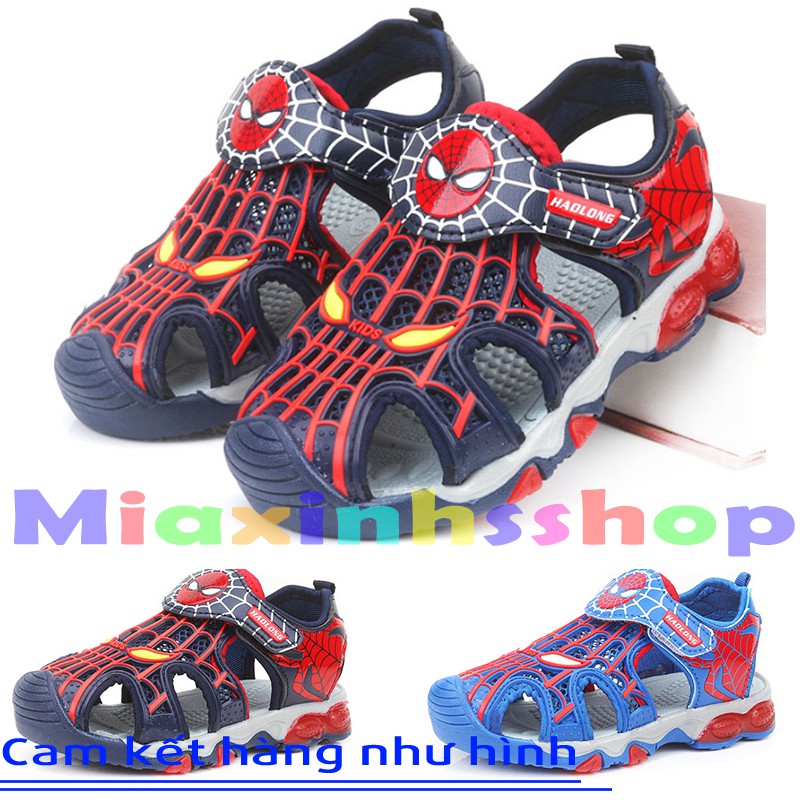 Sandal bé trai bịt mũi siêu nhân nhện Spider Man siêu đẹp và chắc chắn