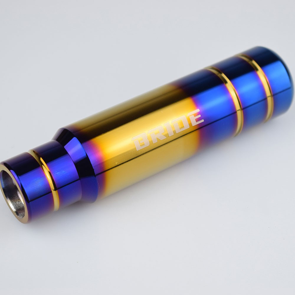 Cần Gạt Số Xe Hơi Bằng Nhôm 13CM Thông Dụng Màu Xanh Dương In Chữ Bride / NOS Burn