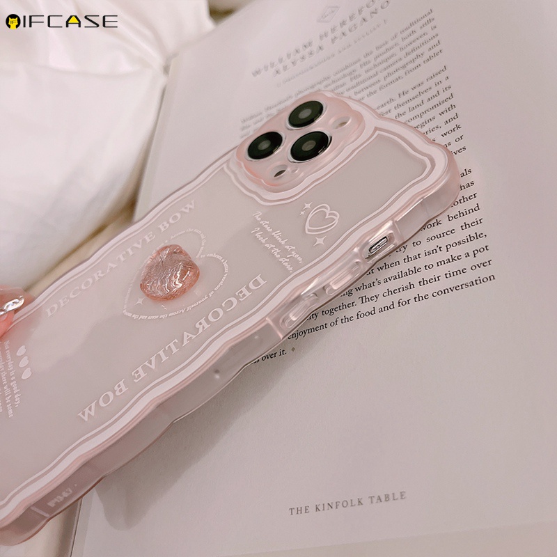 Ốp Điện Thoại Mềm Trong Suốt Chống Sốc Họa Tiết Trái Tim Cho iPhone 13 12 11 Pro Max XS Max XR X 7 8 Plus