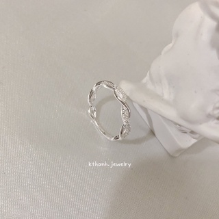Nhẫn Bạc 925 vành xoắn