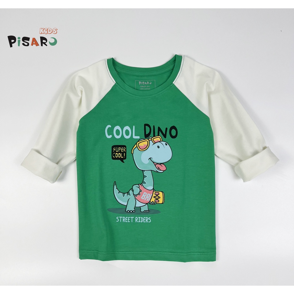 Áo thun bé trai và bé gái PISAROKIDS chất vải Cotton cao cấp co giãn mềm mại