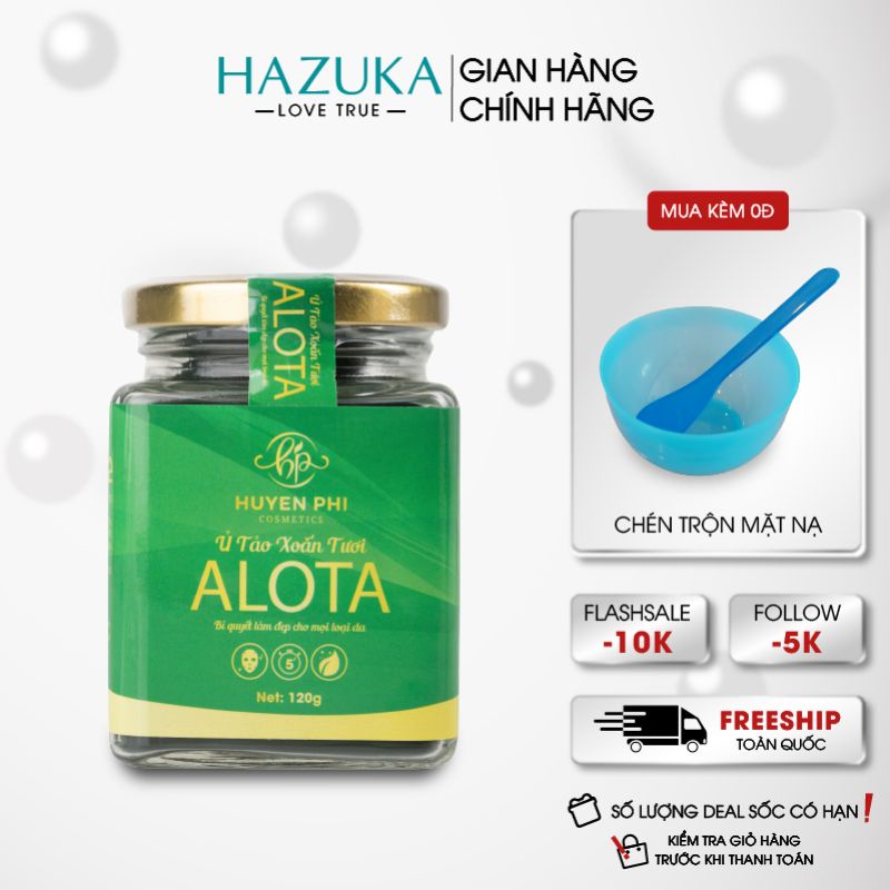 Mặt nạ tảo xoắn Spirulina Nhật Bản chính hãng Huyền Phi 150g dưỡng ẩm trắng da, bột tảo xoắn alota phục hồi da dầu mụn