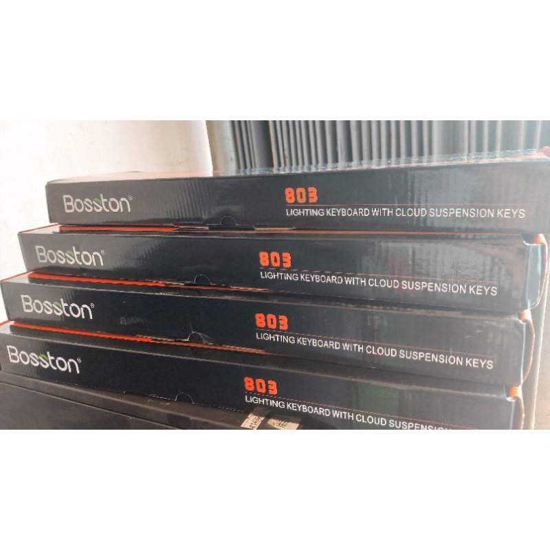 Bàn phím giả cơ led bảy màu đẹp chính hãng bosston 803 hình shop tự chụp