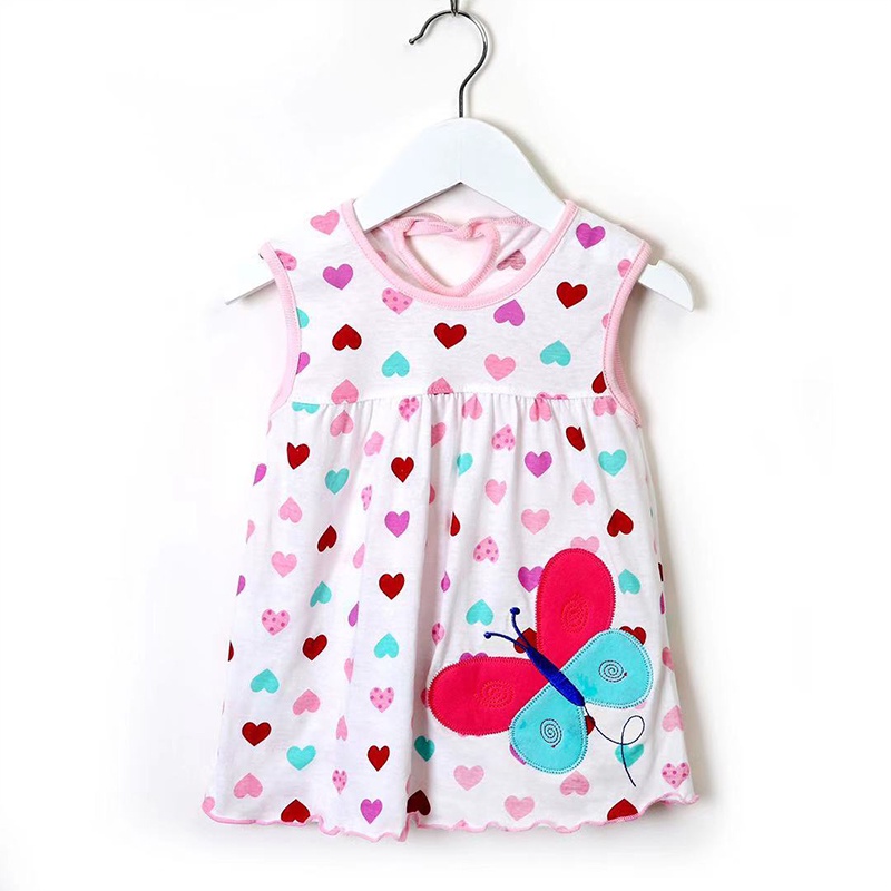 Đầm Cotton Màu Kẹo Dễ Thương Thời Trang Cho Bé Gái