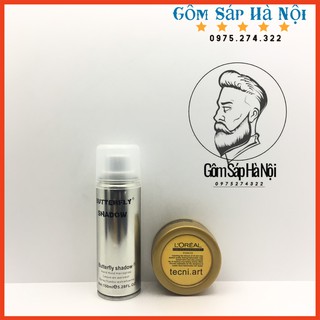 COMBO [ Bỏ Túi ] Gôm Xịt Tóc  ButterFly Shadow 150ml + Sáp Vuốt Tóc Lore Vỏ Nhựa