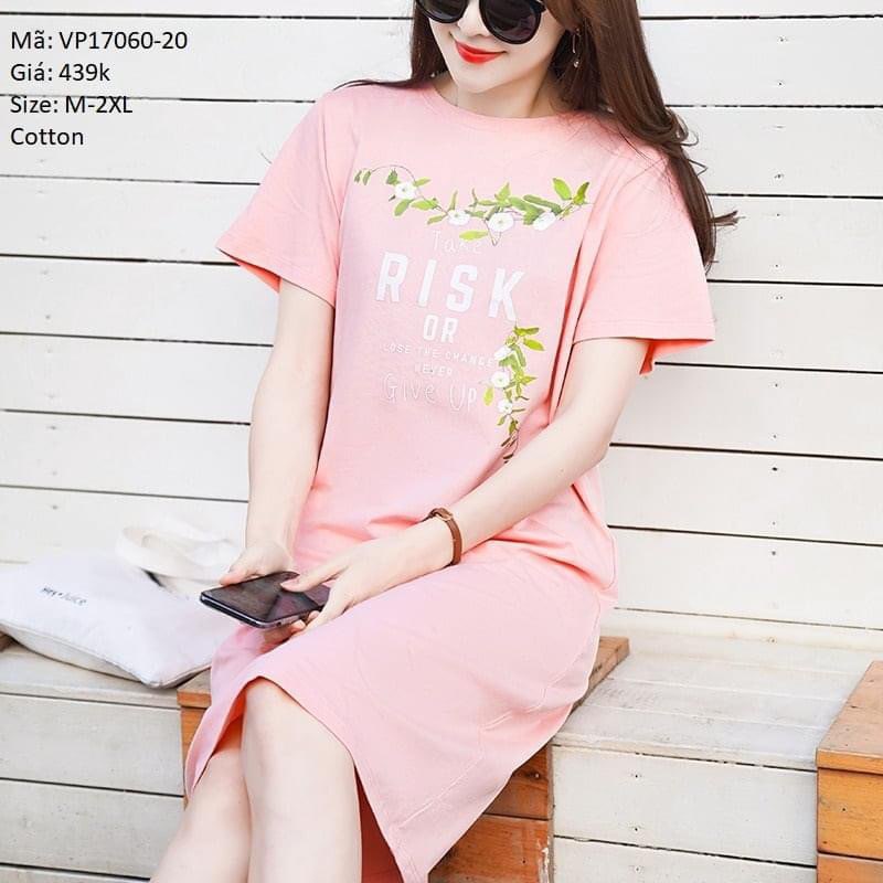 Váy suông dáng dài form rộng hot nhất trong BST váy nữ, chất cotton (ảnh thật)
