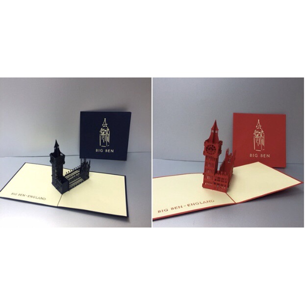 Tháp Đồng Hồ Big Ben ( Anh )- England - Thiệp 3D
