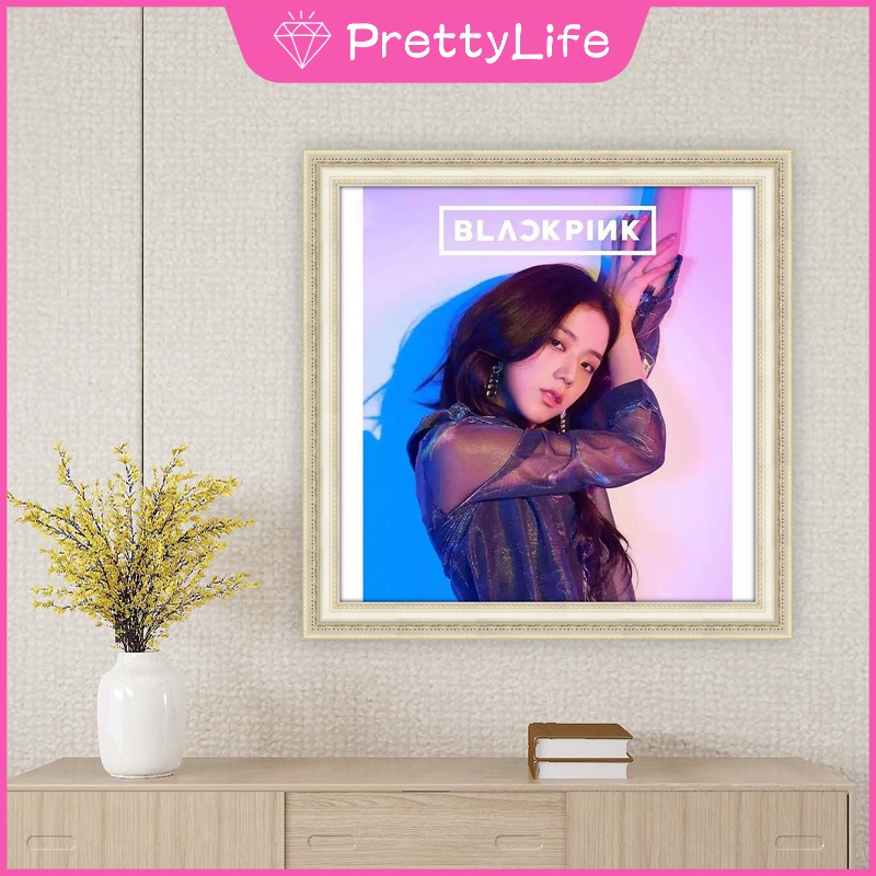 Bộ tranh đính đá 5D họa tiết nhóm nhạc BLACKPINK độc đáo kích thước 30x30cm/40x40cm/50x50cm