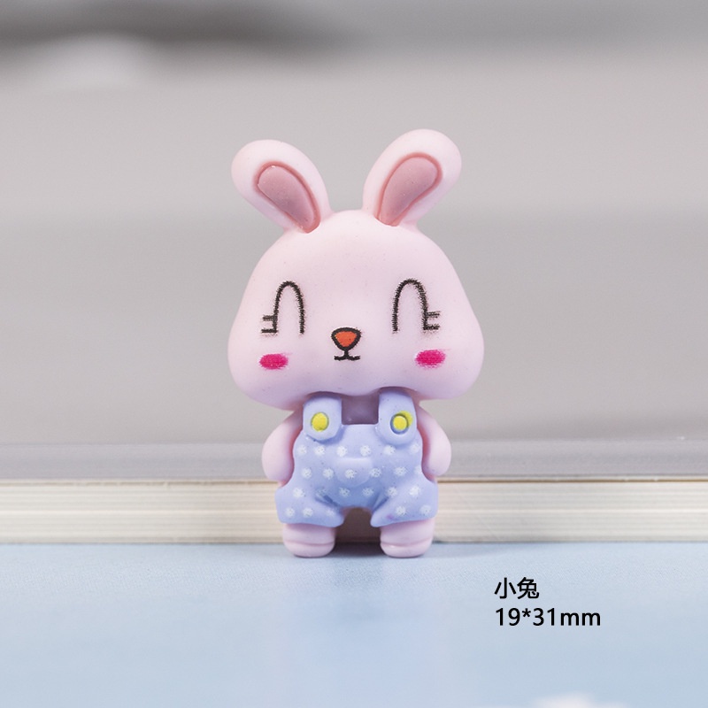 Set 10 phụ kiện resin dán trang trí điện thoại hình động vật dễ thương